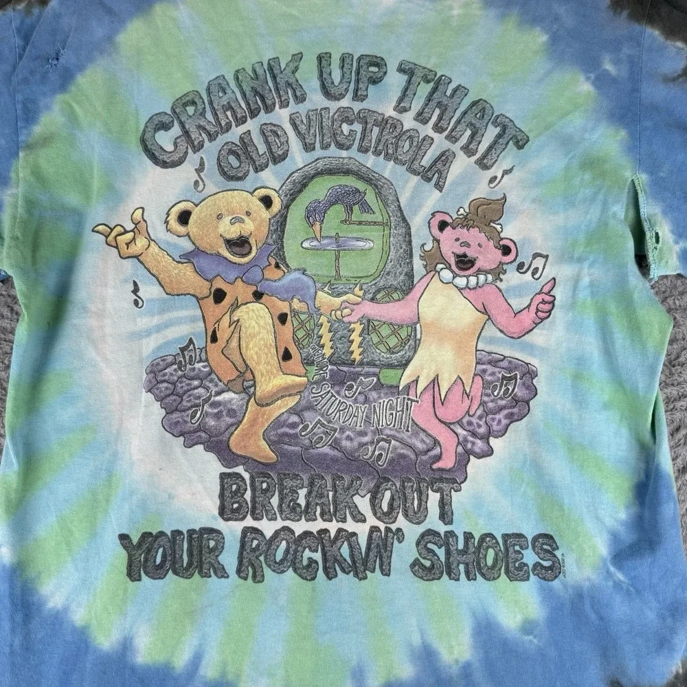 Vintage 2009 Liquid Blue Grateful DeadRock Tie Dye tshirt Men sz L‎ Distressed